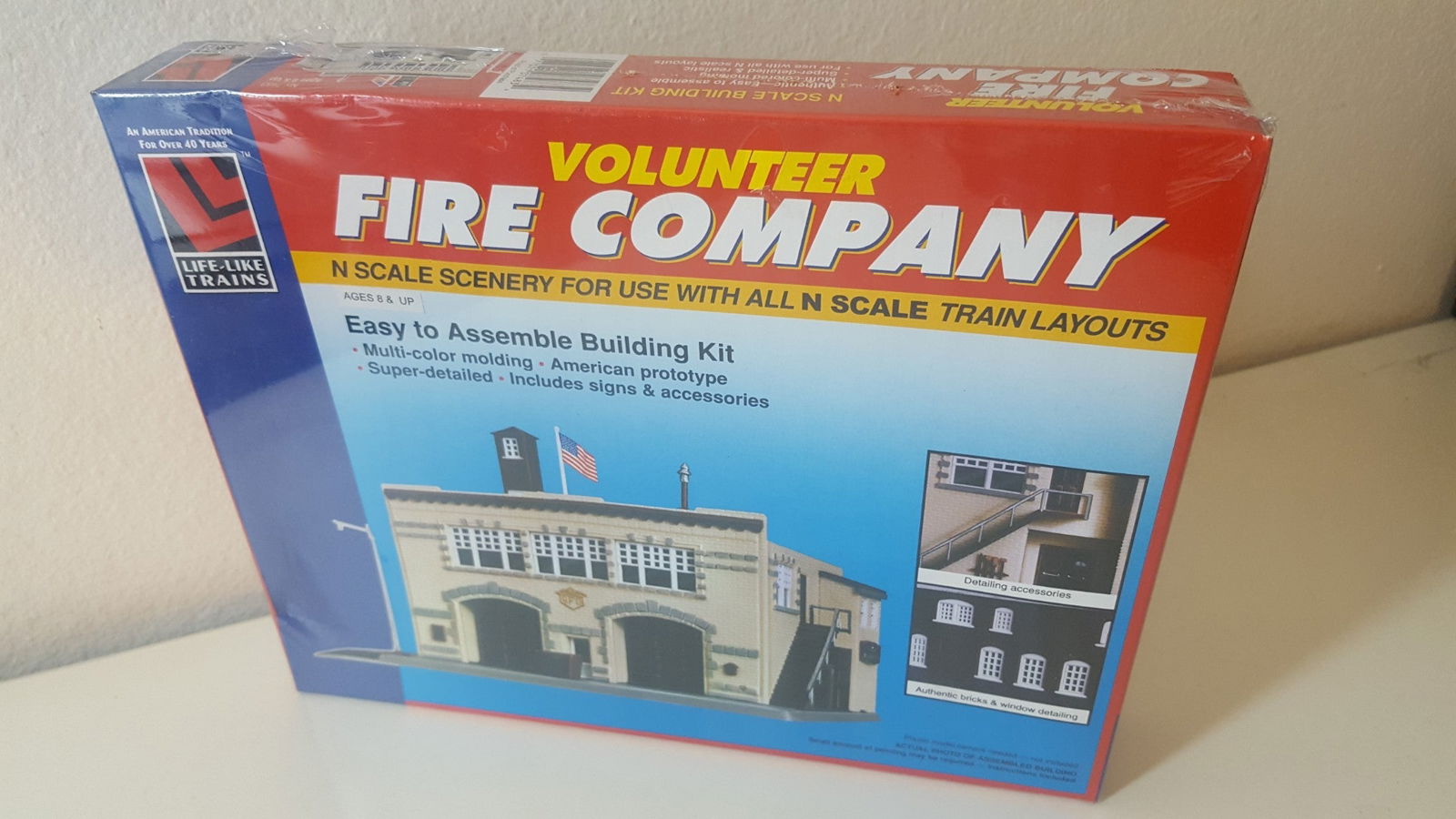 WALTHERS Life-Like 433-7483 1/160 N Scale VOLUNTEER FIRE COMPANY Building Kit - ModelsPower