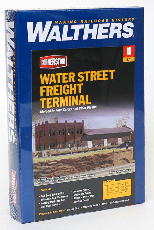 WALTHERS Cornerstone 933-3201 1/160 N Scale WATER STREET FREIGHT TERMINAL Kit - ModelsPower