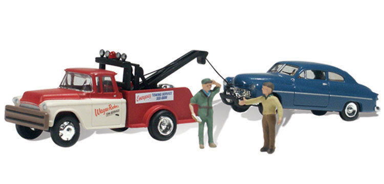 Woodland Scenics 1/160 N Scale WAYNE RECKER'S TOW SERVICE AutoScenes AS5324 Car - ModelsPower