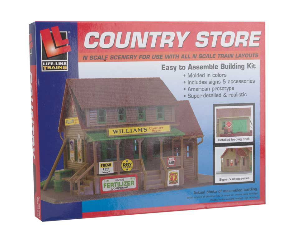 Walthers 1/160 N Scale WILLIAM'S COUNTRY STORE realistic model kit LifeLike 7463 - ModelsPower