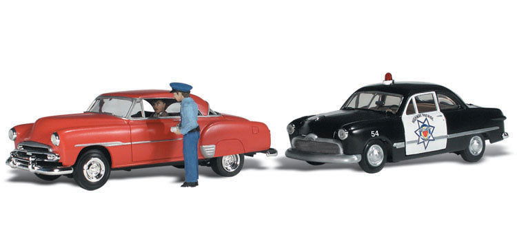 Woodland Scenics 1/160 N Scale WILLIE'S WARNING AutoScenes AS5333 Police Cop Car - ModelsPower