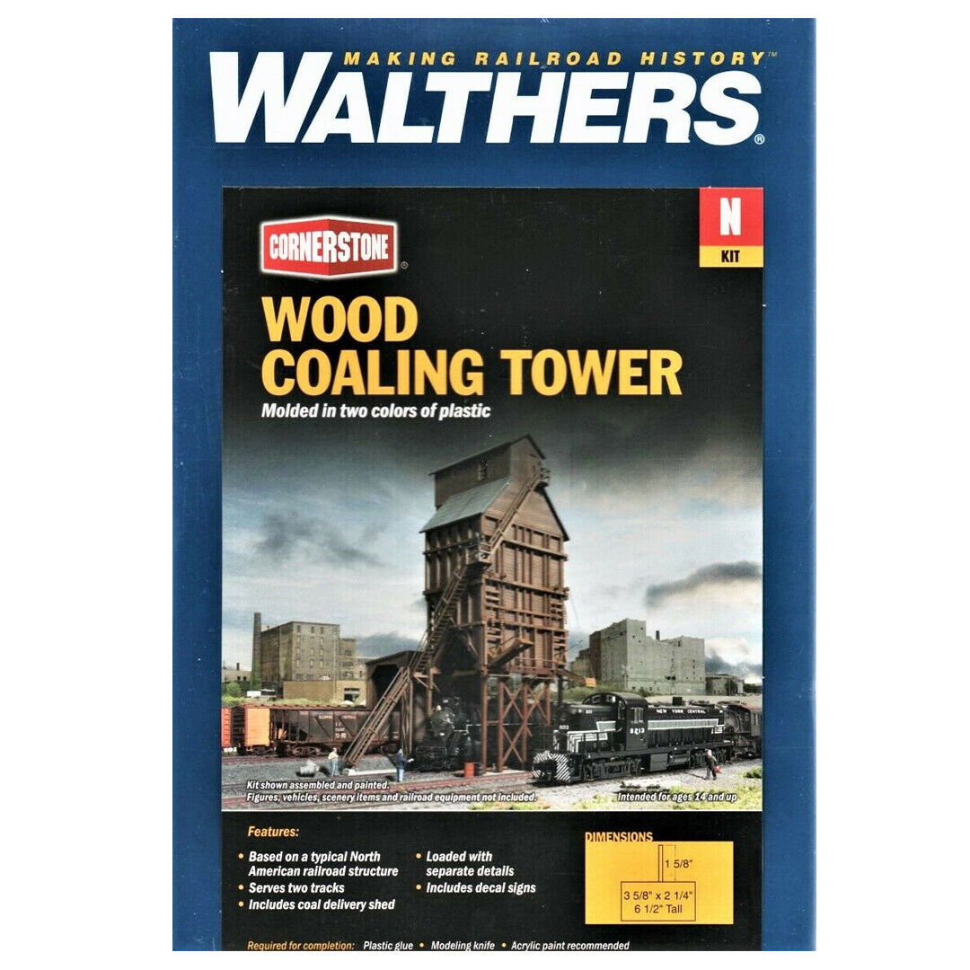 Walthers Cornerstone 933-3823 1/160 N Scale WOOD COALING TOWER structure kit - ModelsPower