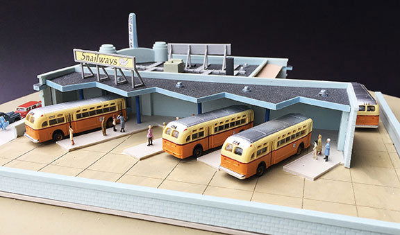 Lunde Studios N 1/160 SNAILWAYS BUS DEPOT mid-20th century bus terminal kit NEW! - ModelsPower