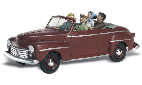 Woodland Scenics N 1/160 SUNDAY DRIVE convertible car +4 figures AutoScenes 5334 - ModelsPower