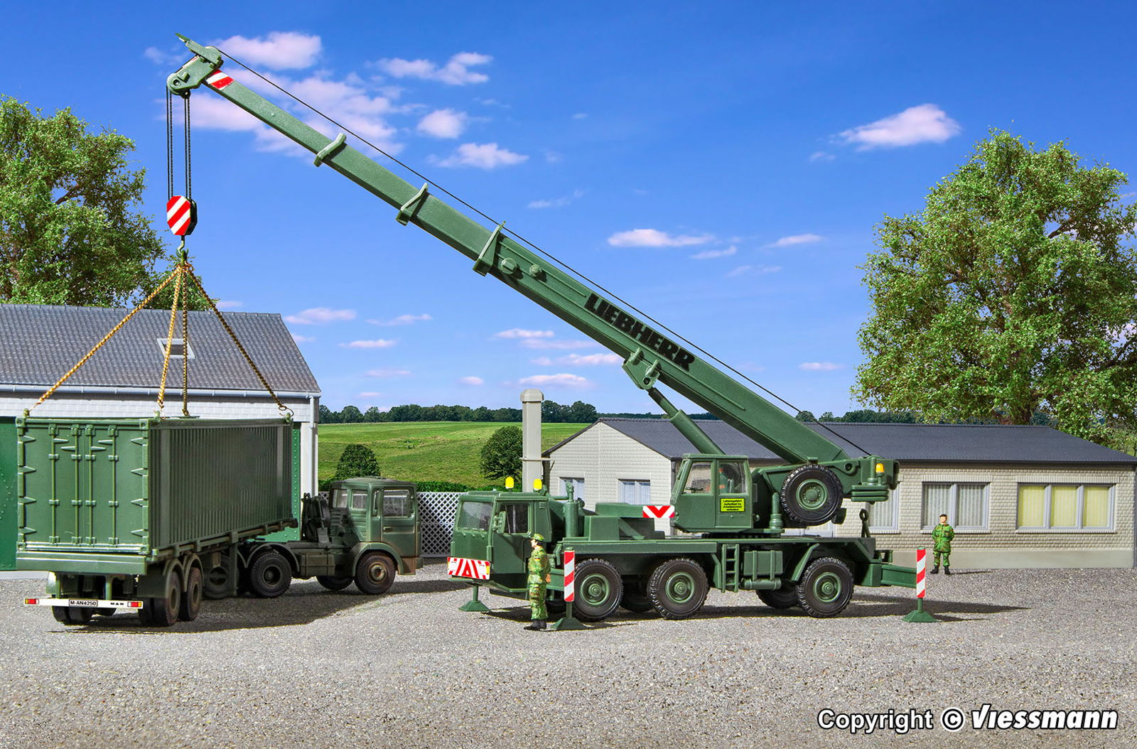 Kibri 1/87 HO Scale Military LIEBHERR LTM 1050/3 Mobile Crane Truck Kit -Germany - ModelsPower