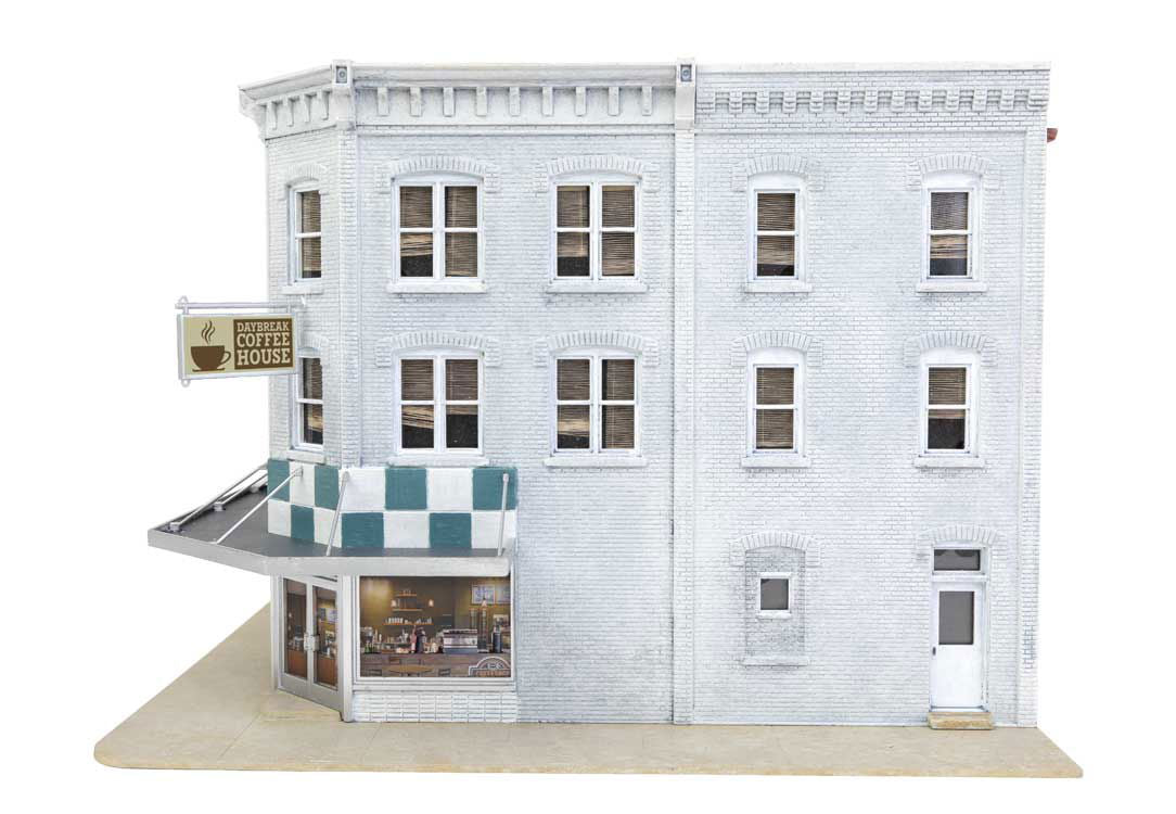 Walthers Cornerstone HO 1/87 MERCHANT'S ROW VII Left-Corner Block w/3 Stores NEW - ModelsPower