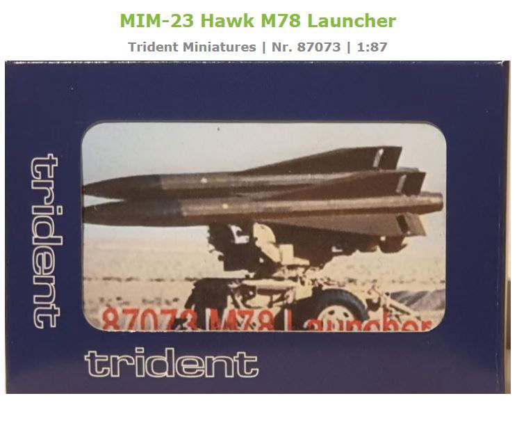 Trident Military 1/87 HO  US/NATO M78 Launcher w/3 Surface-to-Air Missles (SAMs) - ModelsPower