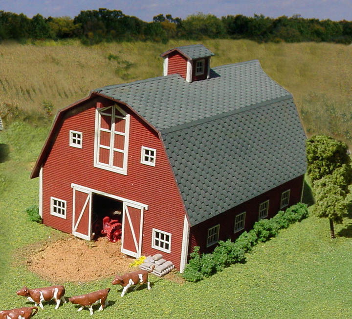 American Model Builders N 1/160 MIDWEST FARM COMBO w/4 Wood Structures -LASERkit - ModelsPower