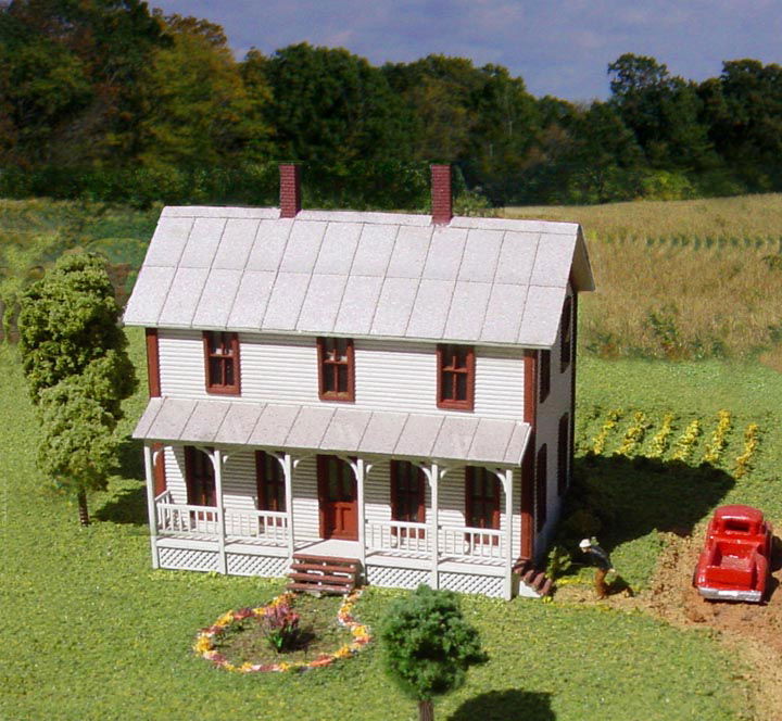 American Model Builders N 1/160 MIDWEST FARM COMBO w/4 Wood Structures -LASERkit - ModelsPower