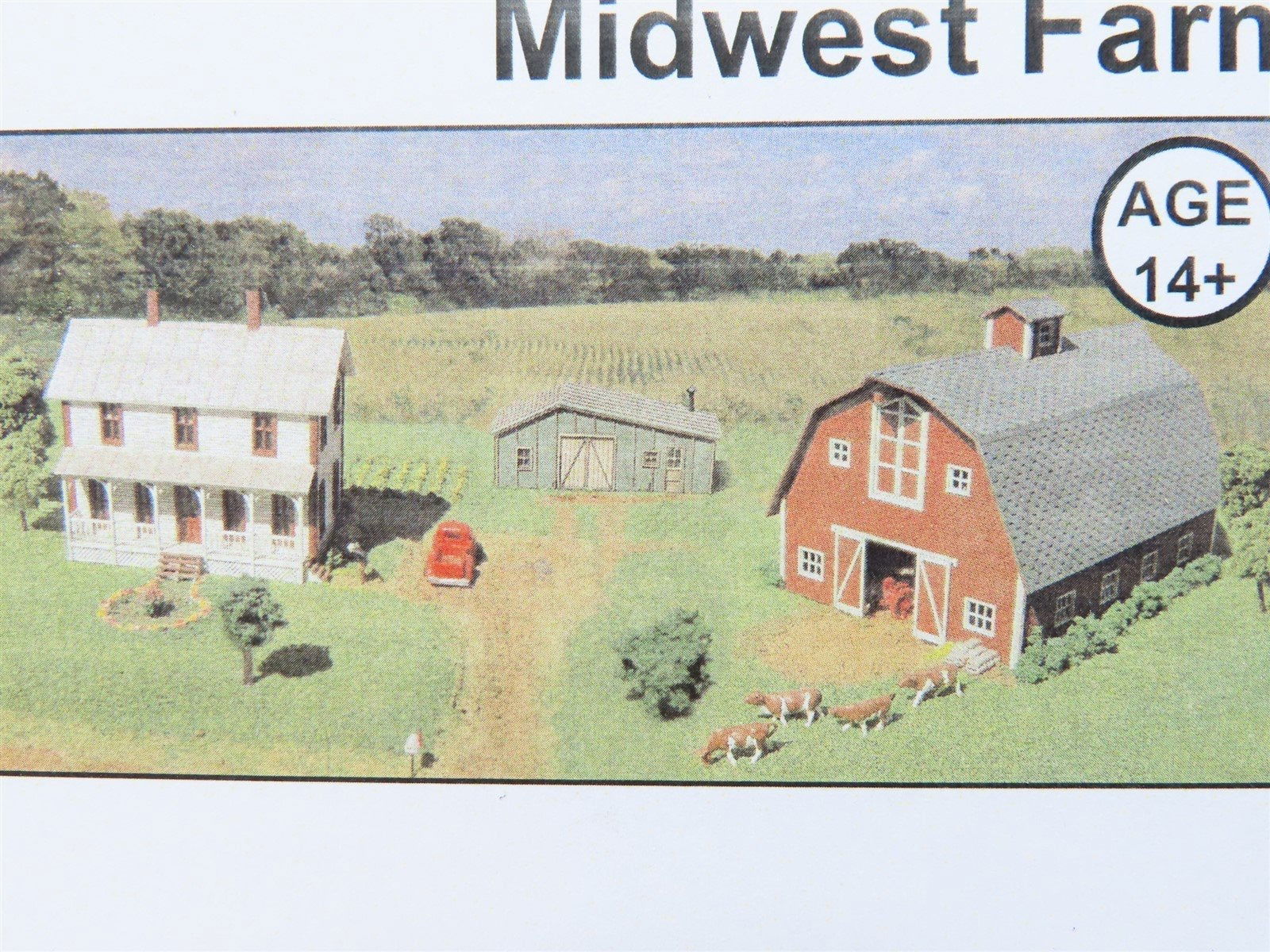 American Model Builders N 1/160 MIDWEST FARM COMBO w/4 Wood Structures -LASERkit - ModelsPower