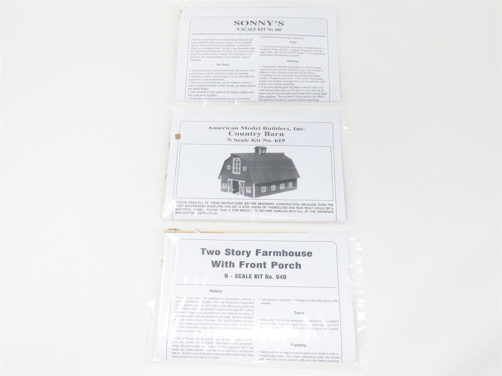 American Model Builders N 1/160 MIDWEST FARM COMBO w/4 Wood Structures -LASERkit - ModelsPower