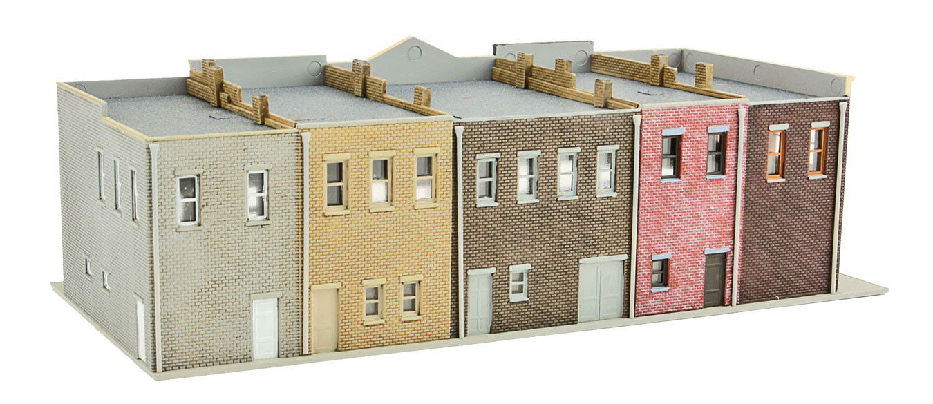 WALTHERS Cornerstone 933-3850 N Scale MERCHANT'S ROW I Structure Kit w/ 5 Stores - ModelsPower