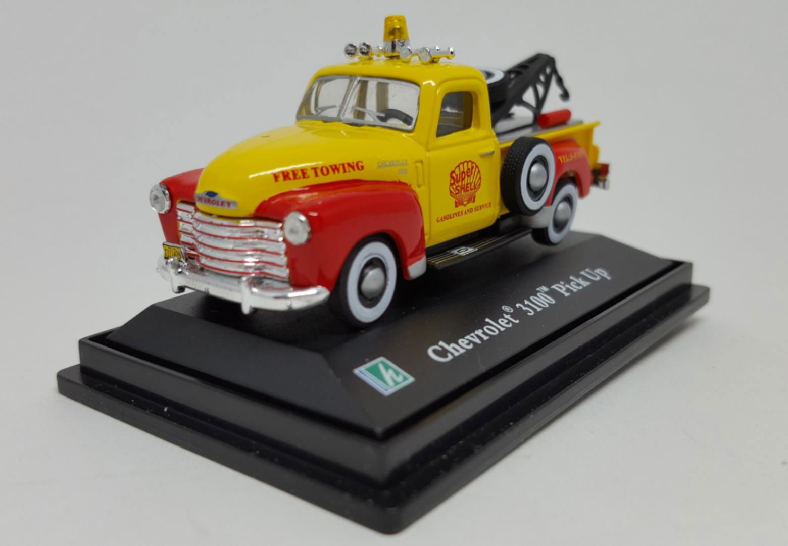 Cararama 1950 1/72 Scale Chevrolet Chevy 3100 Pick Up Wrecker Tow Truck Shell Co - ModelsPower