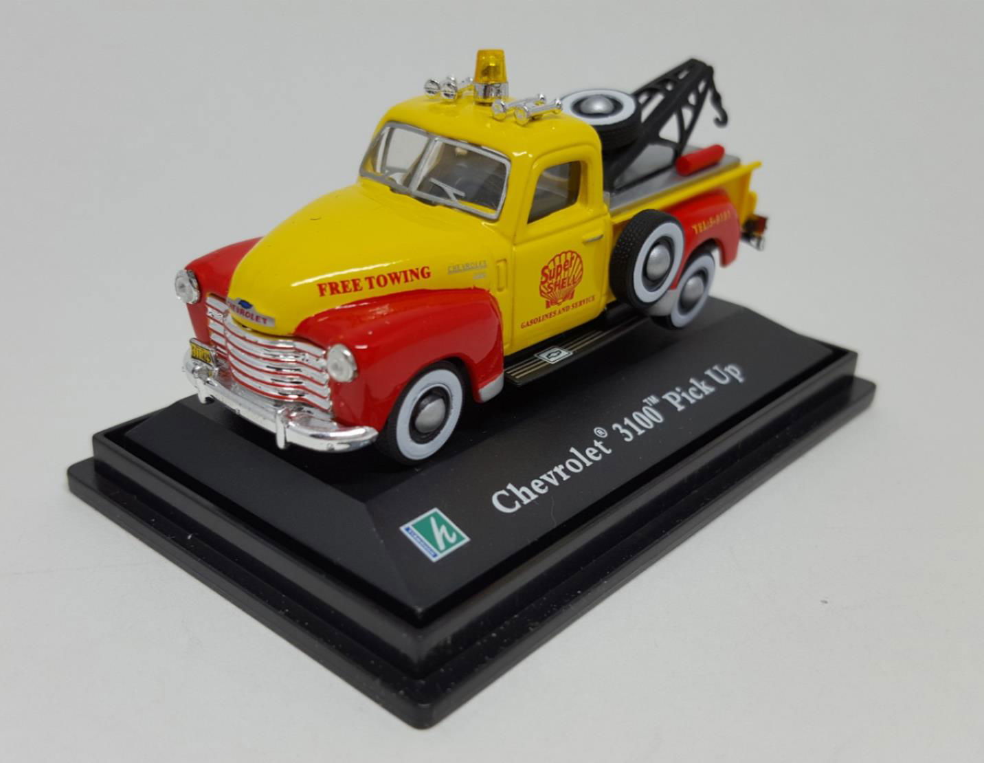 Cararama 1950 1/72 Scale Chevrolet Chevy 3100 Pick Up Wrecker Tow Truck Shell Co - ModelsPower