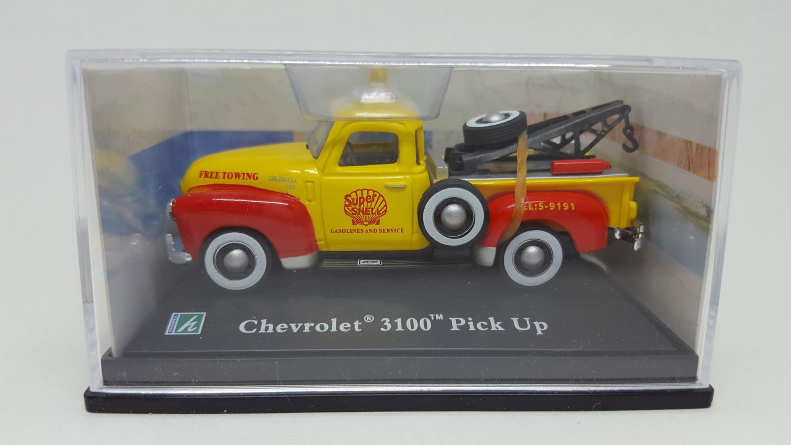 Cararama 1950 1/72 Scale Chevrolet Chevy 3100 Pick Up Wrecker Tow Truck Shell Co - ModelsPower