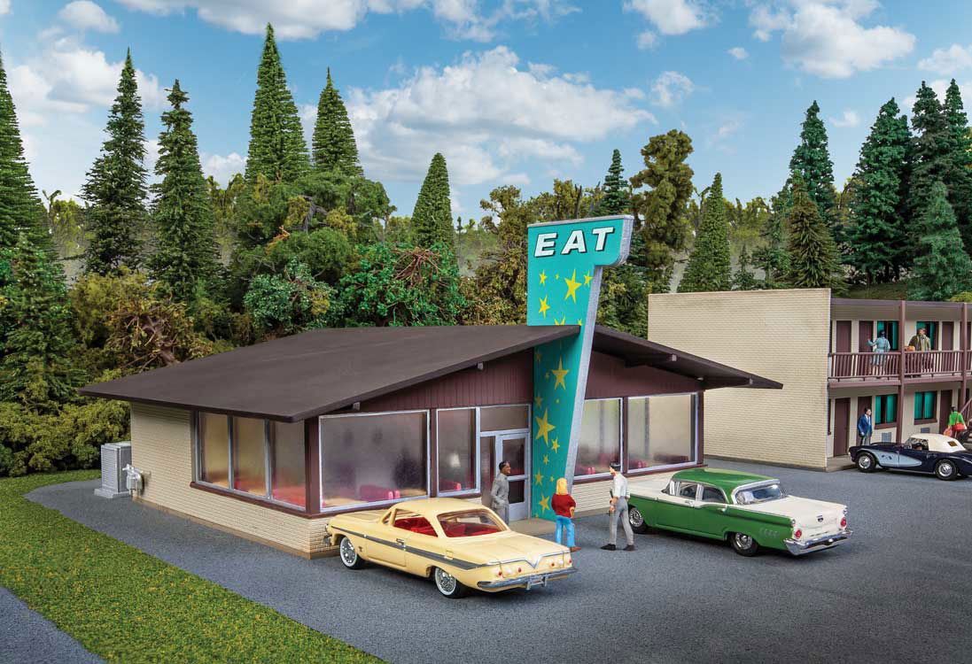 Walthers Cornerstone HO 1/87 1950s & 60s VINTAGE MOTOR RESTAURANT Structure Kit - ModelsPower