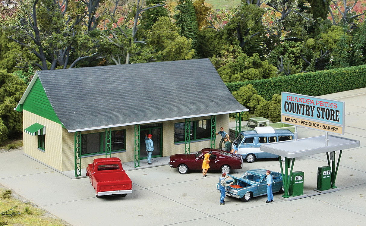 Walthers Cornerstone HO 1/87 COUNTRY STORE convenience gas station kit 933-3491 - ModelsPower