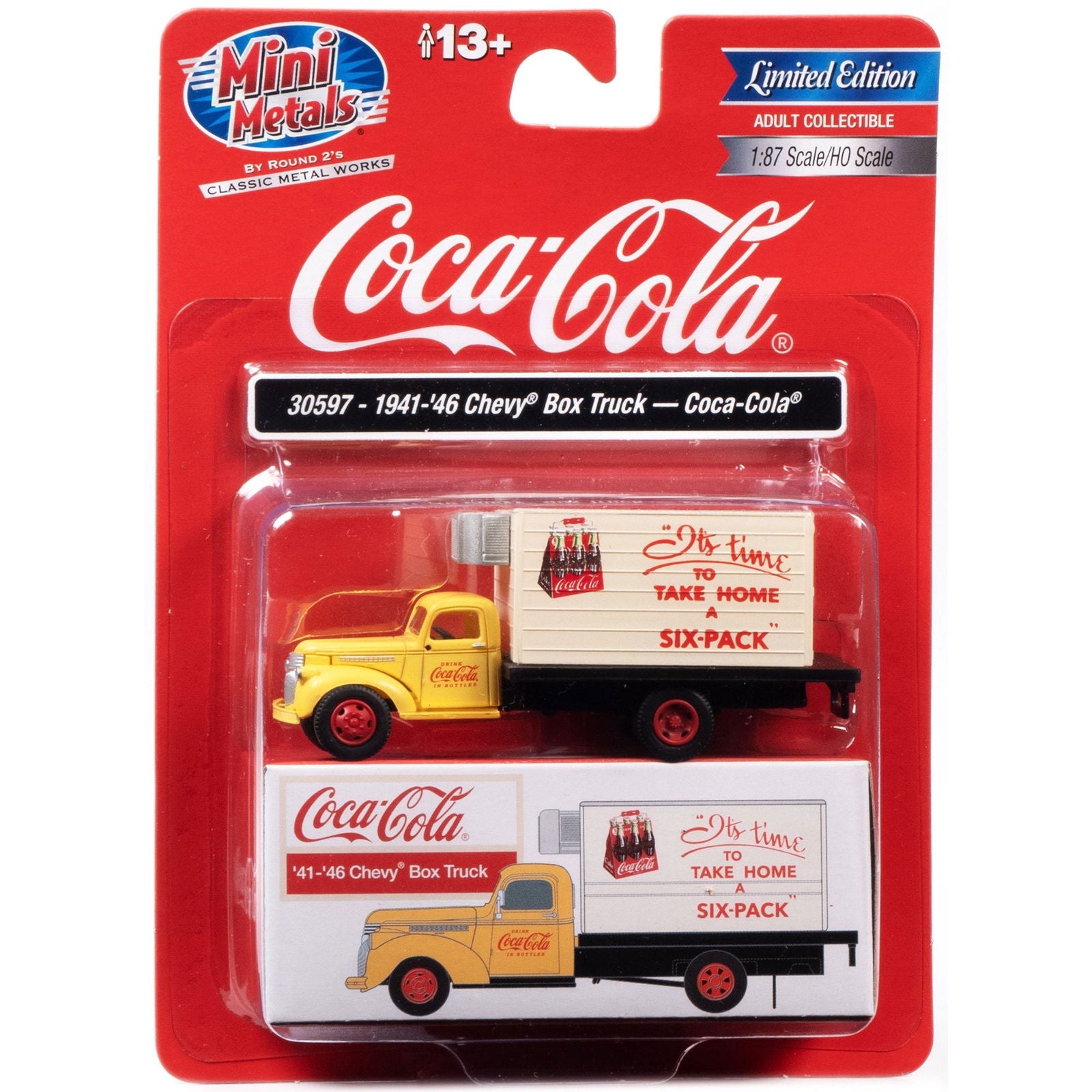 Classic Metal Works 1/87 Coke Coca-Cola 1941-46 Chevrolet Reefer Delivery Truck - ModelsPower