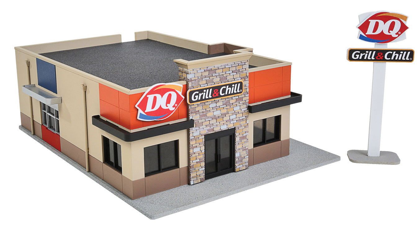 WALTHERS Cornerstone 9333485 HO 1/87 DAIRY QUEEN DQ GRILL & CHILL RESTAURANT Kit - ModelsPower