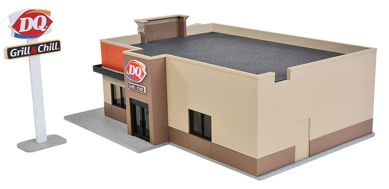 WALTHERS Cornerstone 9333485 HO 1/87 DAIRY QUEEN DQ GRILL & CHILL RESTAURANT Kit - ModelsPower