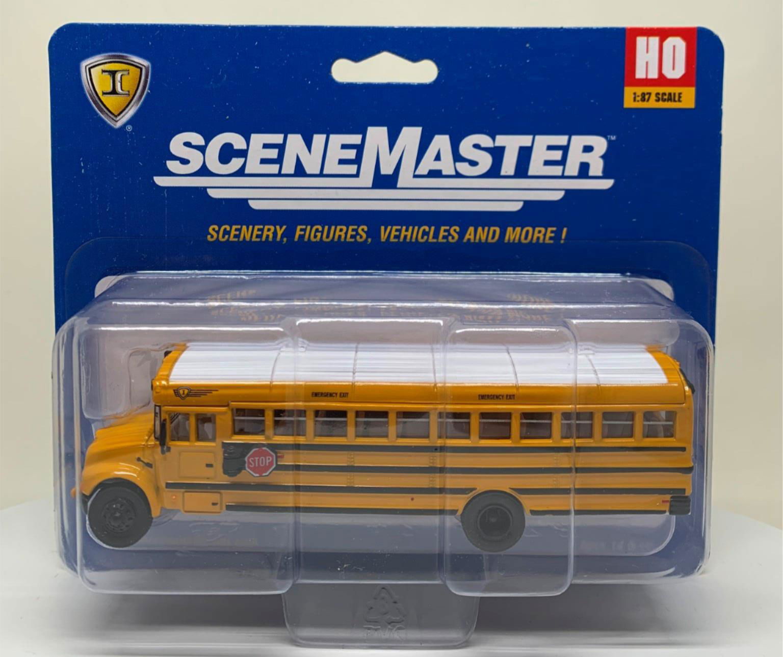 Walthers HO 1/87 DieCast International CE School Bus +Woodland Scenics Children - ModelsPower