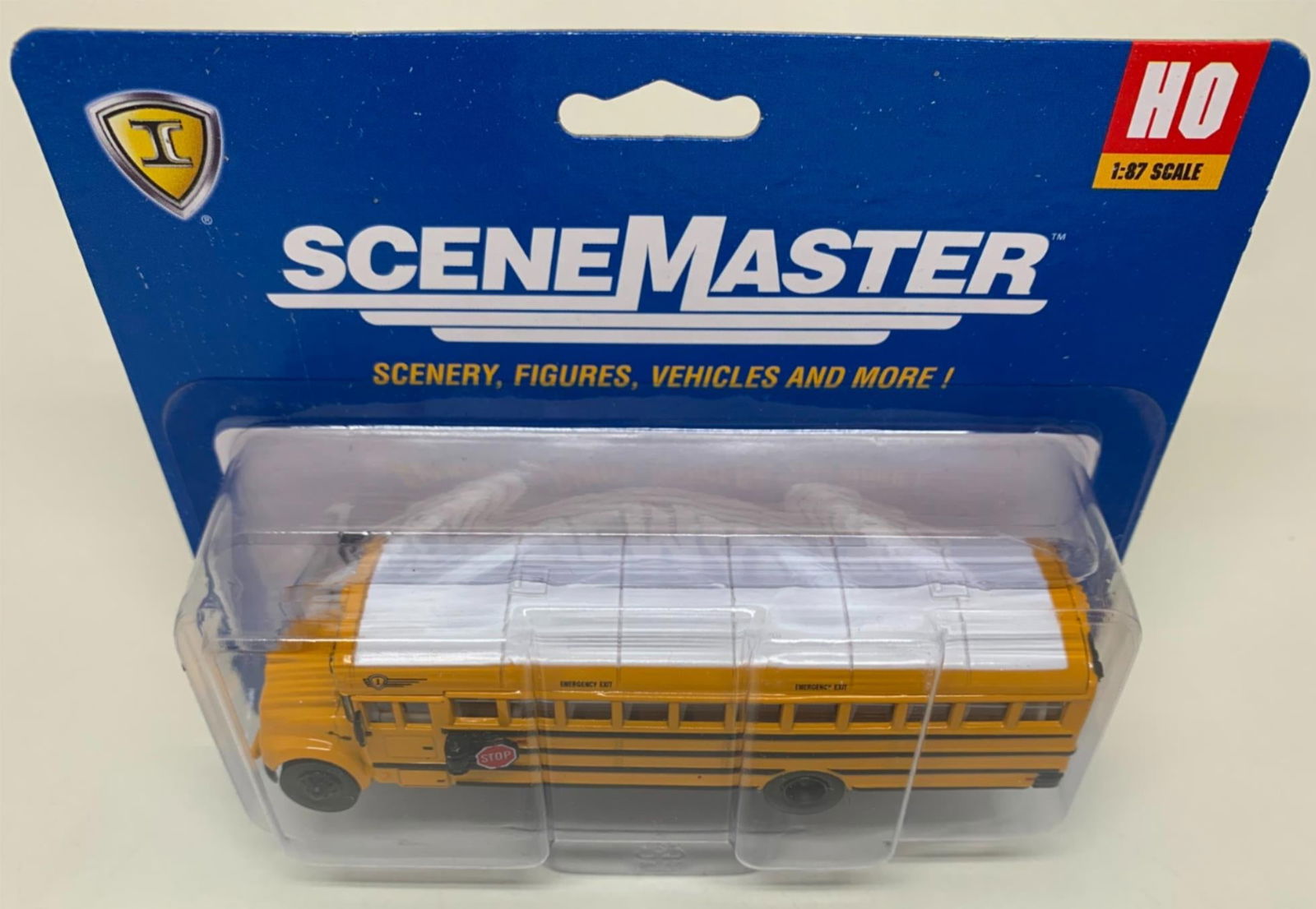 Walthers HO 1/87 DieCast International CE School Bus +Woodland Scenics Children - ModelsPower