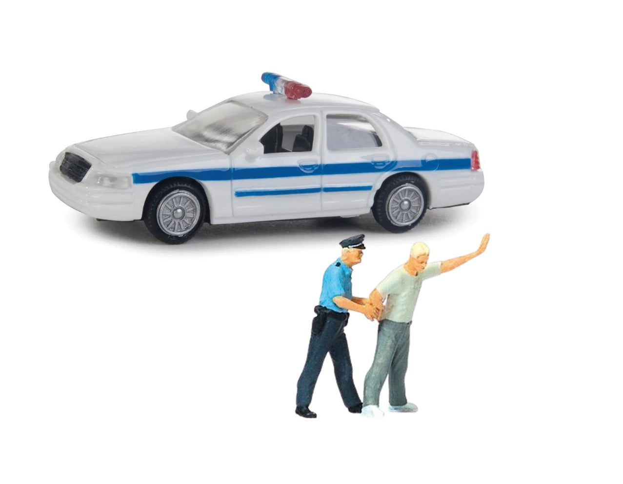 Preiser+Walthers HO 1/87 Ford Crown Victoria Police Interceptor & Under Arrest 2 - ModelsPower