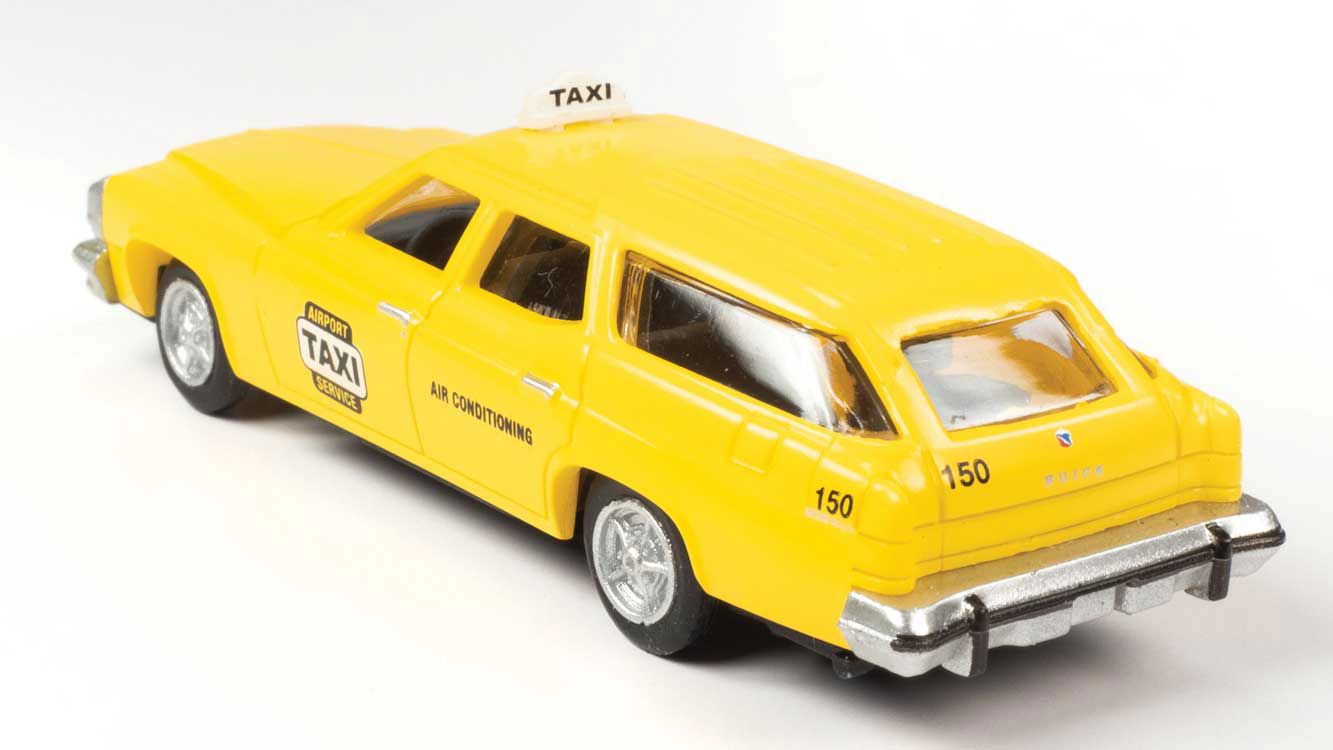 Classic Metal Works 1/87 HO 1974 BUICK ESTATE WAGON Diecast Car Yellow Cab Taxi - ModelsPower