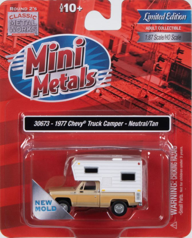 Classic Metal Works 1/87 HO 1977 Chevrolet Fleetside Camper Chevy Pickup Truck - ModelsPower