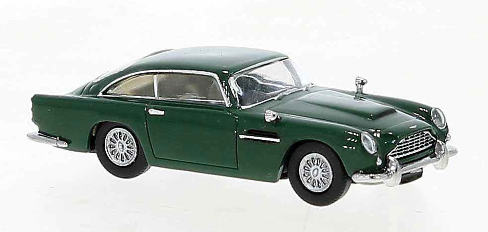 Brekina 1/87 HO Scale 1964 ASTON MARTIN DB5 COUPE British Racing Green Assembled - ModelsPower