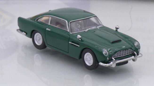 Brekina 1/87 HO Scale 1964 ASTON MARTIN DB5 COUPE British Racing Green Assembled - ModelsPower