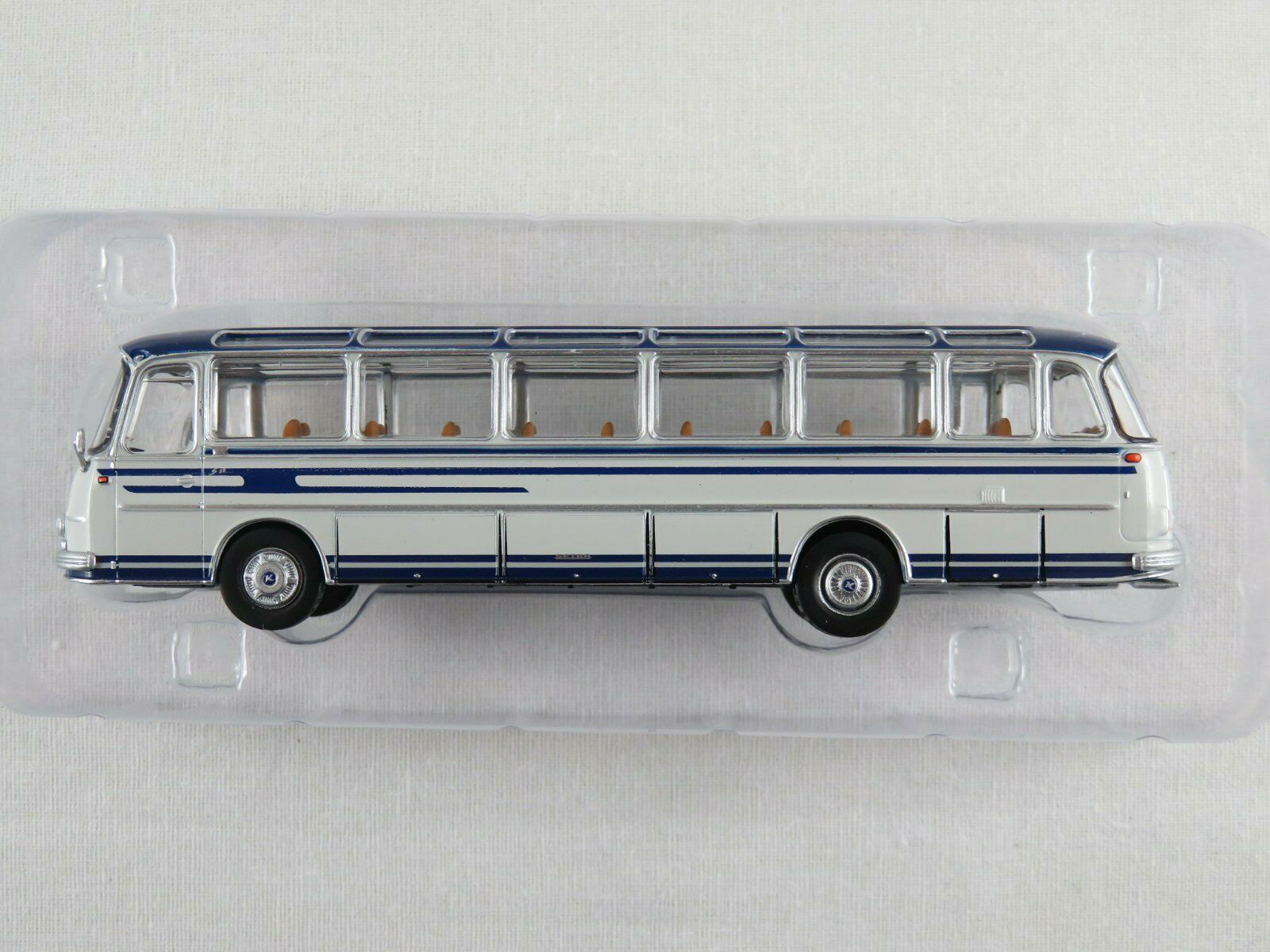 Brekina 1/87 HO Scale 1965-1967 Kassbohrer Setra S 12 Bus Starline Sapphire Blue - ModelsPower