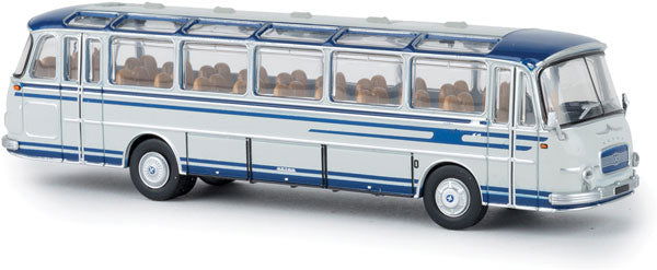 Brekina 1/87 HO Scale 1965-1967 Kassbohrer Setra S 12 Bus Starline Sapphire Blue - ModelsPower