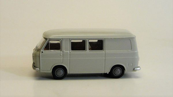 Brekina Auto 1/87 HO Scale 1967-1983 FIAT 238 Half-Passenger Van Light Gray Bus - ModelsPower