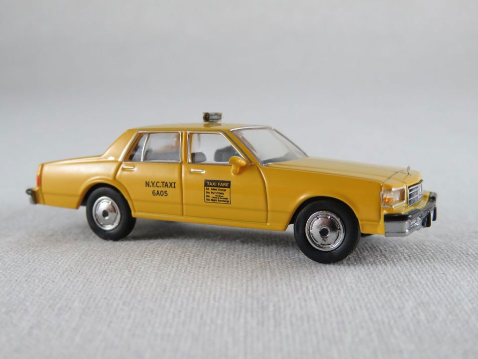 Brekina 1/87 HO Scale 1987 Chevrolet Chevy Caprice Sedan New York City NYC Taxi - ModelsPower