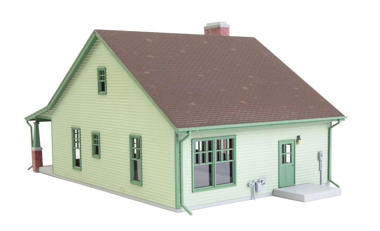 WALTHERS Cornerstone 1/87 HO Scale 2-Story East-West CRAFTSMAN BUNGALOW Kit NEW! - ModelsPower