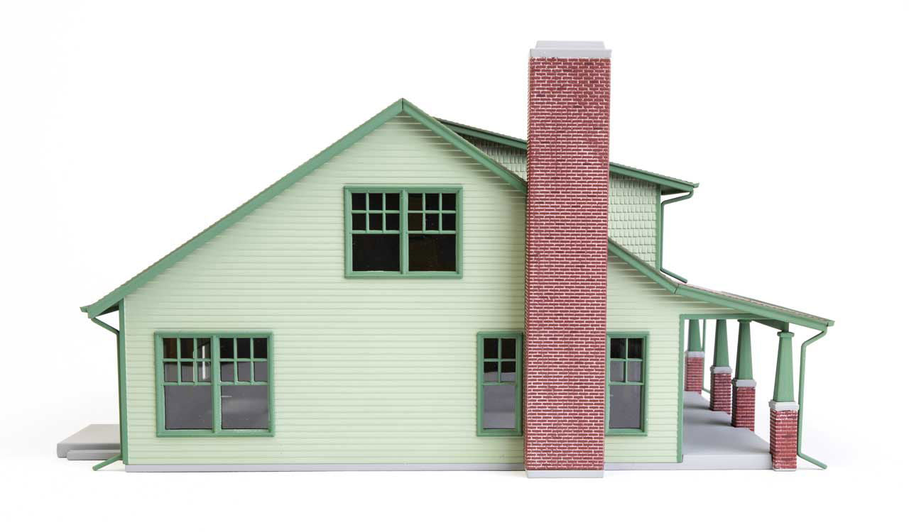 WALTHERS Cornerstone 1/87 HO Scale 2-Story East-West CRAFTSMAN BUNGALOW Kit NEW! - ModelsPower