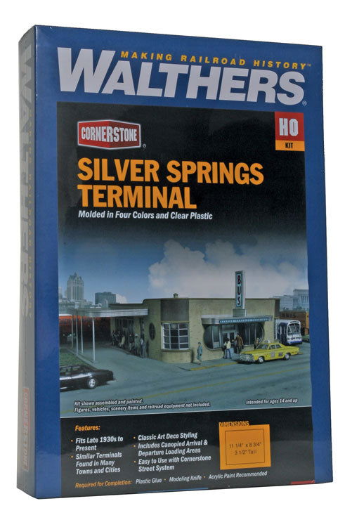 WALTHERS Cornerstone 9332934 1/87 HO Scale 30's SILVER SPRINGS BUS TERMINAL Kit - ModelsPower