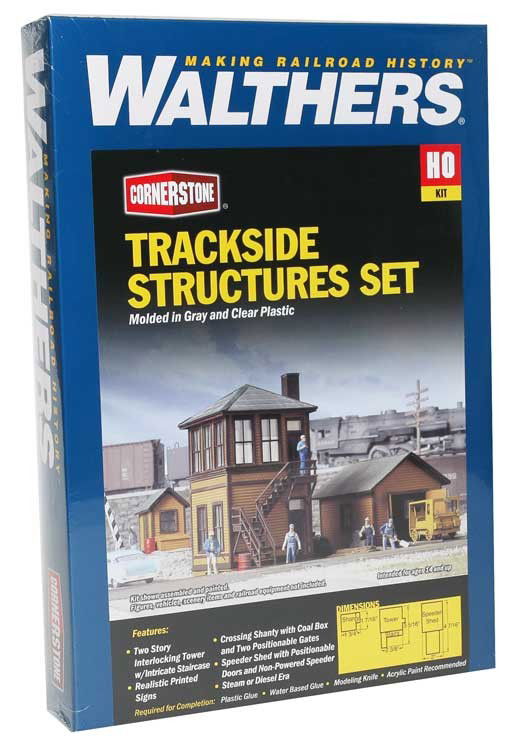 WALTHERS Cornerstone 933-3530 1/87 HO Scale 3 TRACKSIDE STRUCTURES KIT railroad - ModelsPower