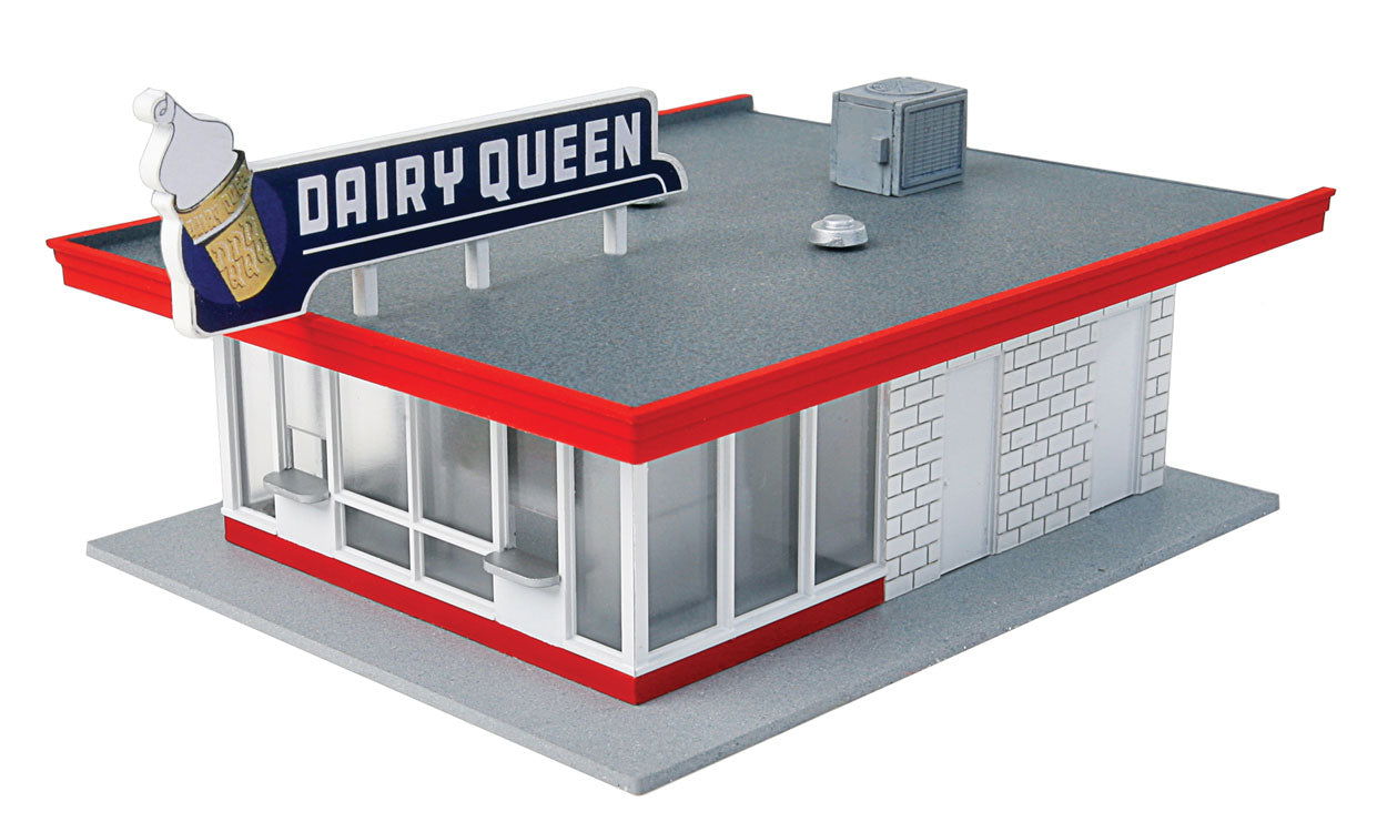 Walthers Cornerstone 9333484 1/87 HO Scale 50's VINTAGE DAIRY QUEEN drive-in kit - ModelsPower