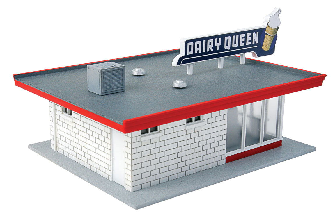 Walthers Cornerstone 9333484 1/87 HO Scale 50's VINTAGE DAIRY QUEEN drive-in kit - ModelsPower