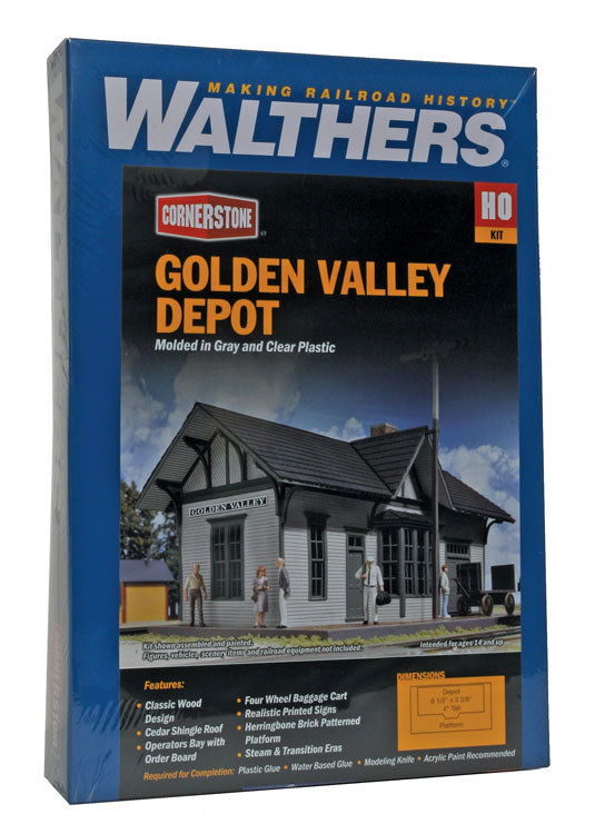 WALTHERS Cornerstone 1/87 HO Scale 933-3532 GOLDEN VALLEY DEPOT Train Signal Kit - ModelsPower