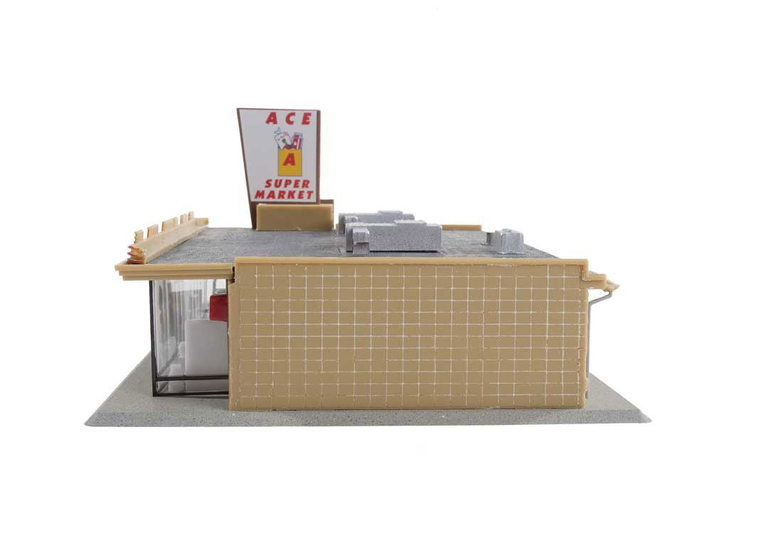 Walthers Life-Like 433-1330 1/87 HO Scale ACE SUPER MARKET Model Structure Kit - ModelsPower