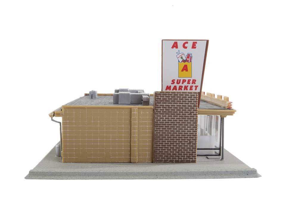 Walthers Life-Like 433-1330 1/87 HO Scale ACE SUPER MARKET Model Structure Kit - ModelsPower