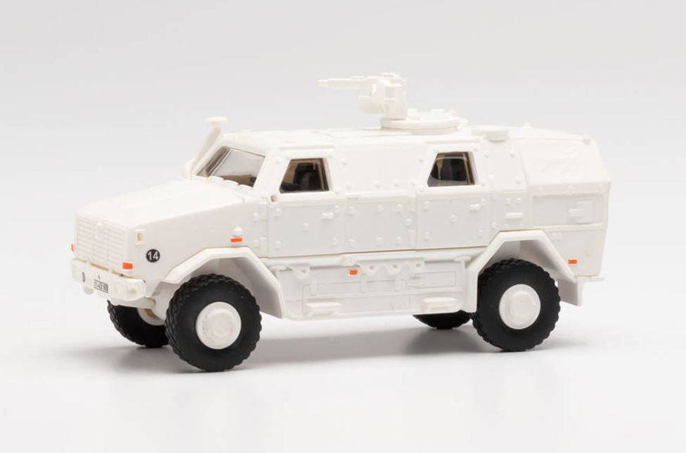 Herpa Military 1/87 HO Scale ADF Dingo Armored Truck United Nations White 746731 - ModelsPower