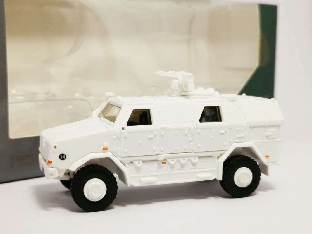 Herpa Military 1/87 HO Scale ADF Dingo Armored Truck United Nations White 746731 - ModelsPower