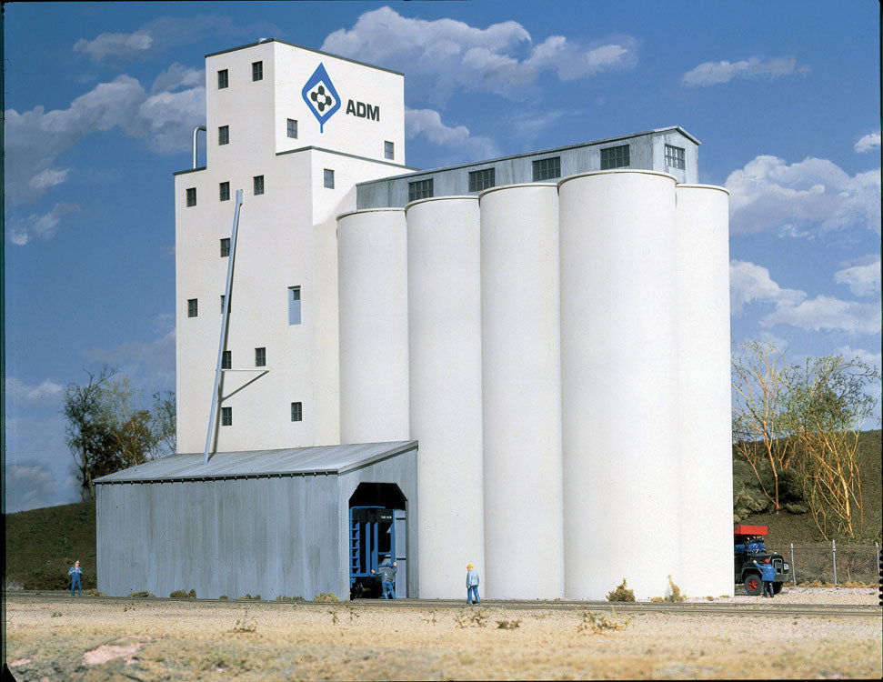 WALTHERS Cornerstone 9333022 1/87 HO Scale ADM CONCRETE GRAIN ELEVATOR Structure - ModelsPower