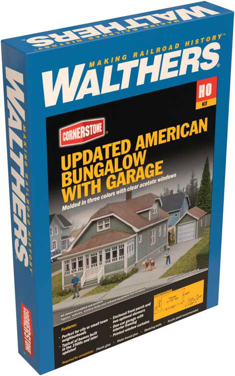 WALTHERS Cornerstone 933-3791 1/87 HO Scale AMERCIAN BUNGALOW +Single Car Garage - ModelsPower