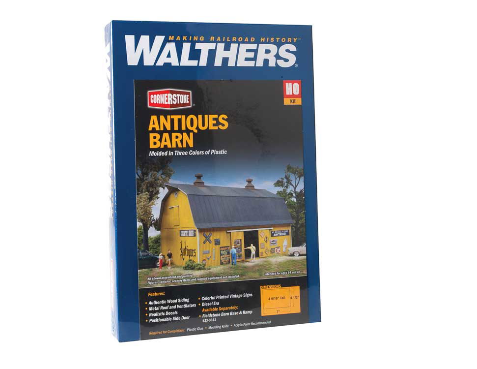 Walthers Cornerstone 1/87 HO Scale ANTIQUES BARN roadside business diesel-era - ModelsPower