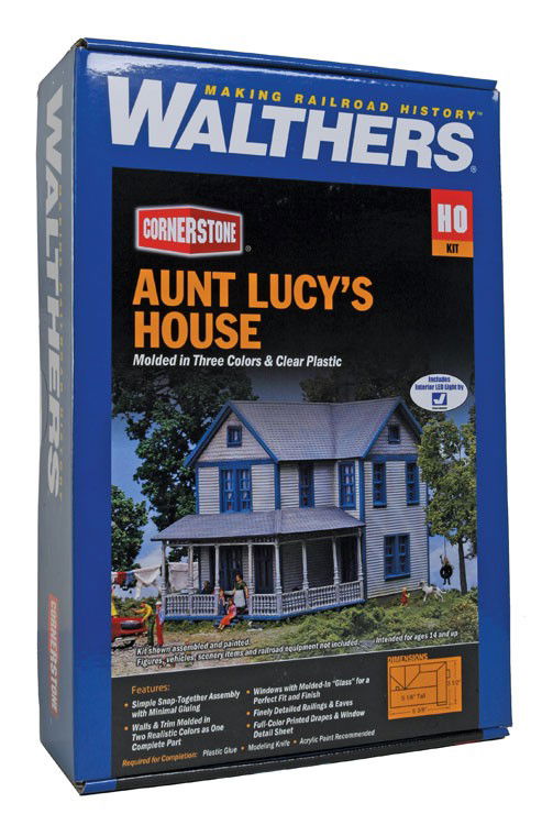 WALTHERS Cornerstone 9333651 1/87 HO Scale AUNT LUCY'S HOUSE Rural Structure Kit - ModelsPower